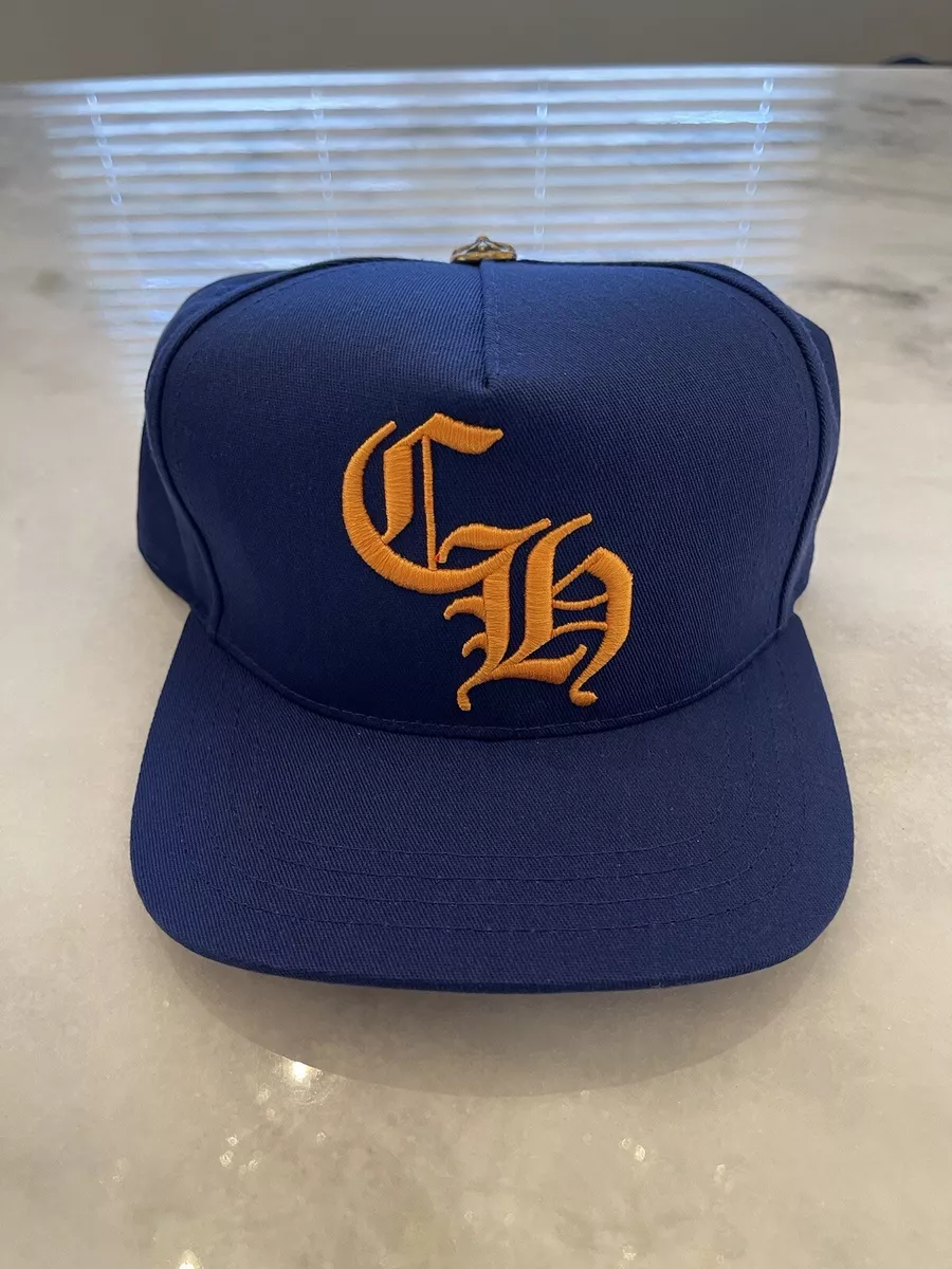 Chrome Hearts Blue / Gold CH Logo Baseball Snapback Hat