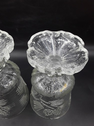 2 Indiana Glass Tiara Pinecone PONDEROSA PINE 6" Footed Water Goblets / Glasses - 第 5/11 張圖片