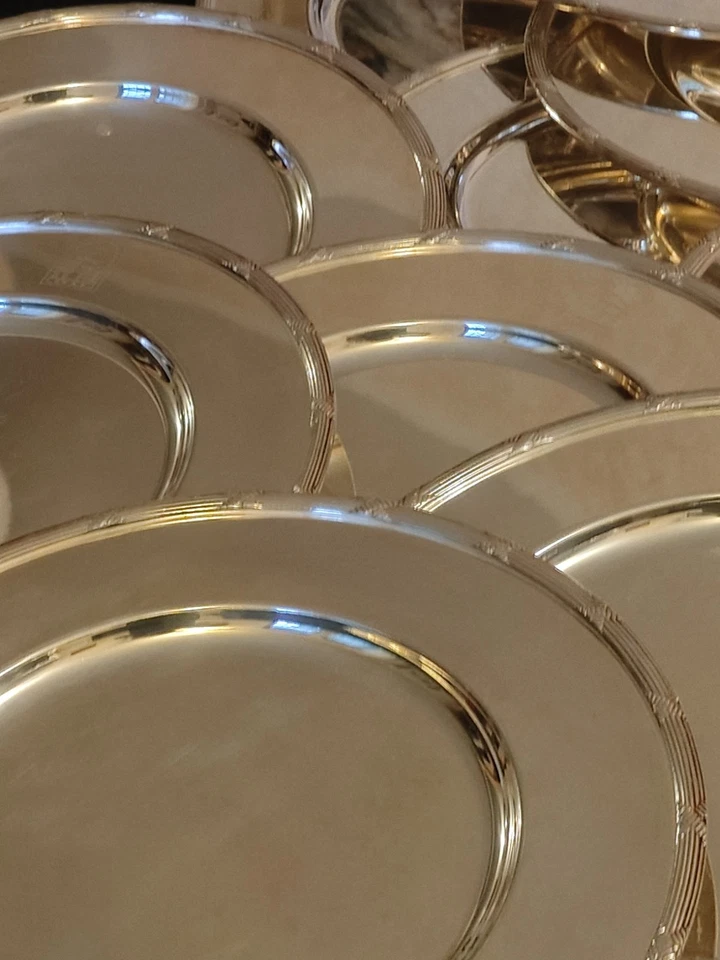 BROGGI SOTTOPIATTI IN LEGA D'ARGENTO 12 SOTTOPIATTI PER UN PESO TOTALE DÌ 12... - Immagine 2 di 4