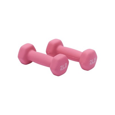 Amazon Basics Neoprene Coated Dumbbell Hand Weight Set, 2 pound, 4 lb, Set of...