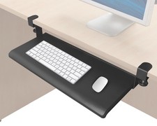 Clamp On Keyboard Tray Under Desk, Keyboard Drawers, Keyboard Platforms, 20in...
