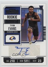 2023 Panini Contenders Rookie Ticket Tiyon Evans #261 Auto 1dl2