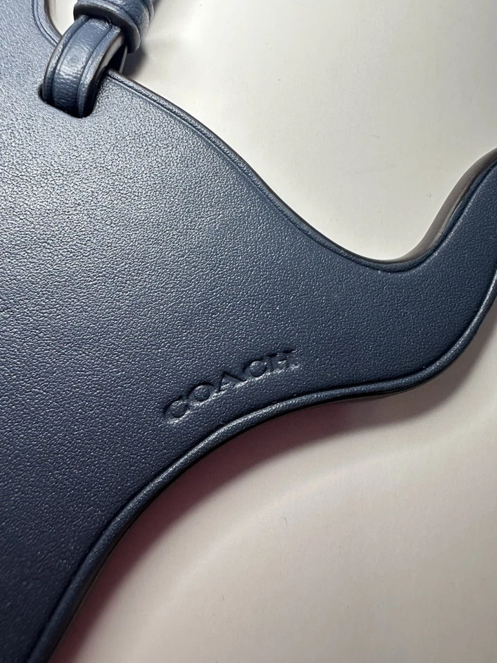 Bolso Coach Nuevo con Etiquetas Azul Marino Rexy Dinosaurio Dije Cuero Curtido Raro Foto 4 de 4