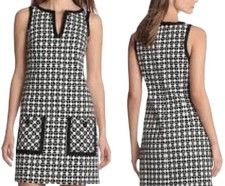 Trina Turk Dress Women’s Size 6 Black White Sleeveless Cocktail Career Office