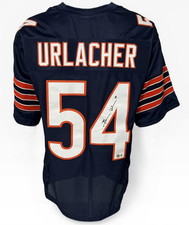 Chicago Bears Brian Urlacher Autographed Pro Style Blue Jersey BAS Authenticated