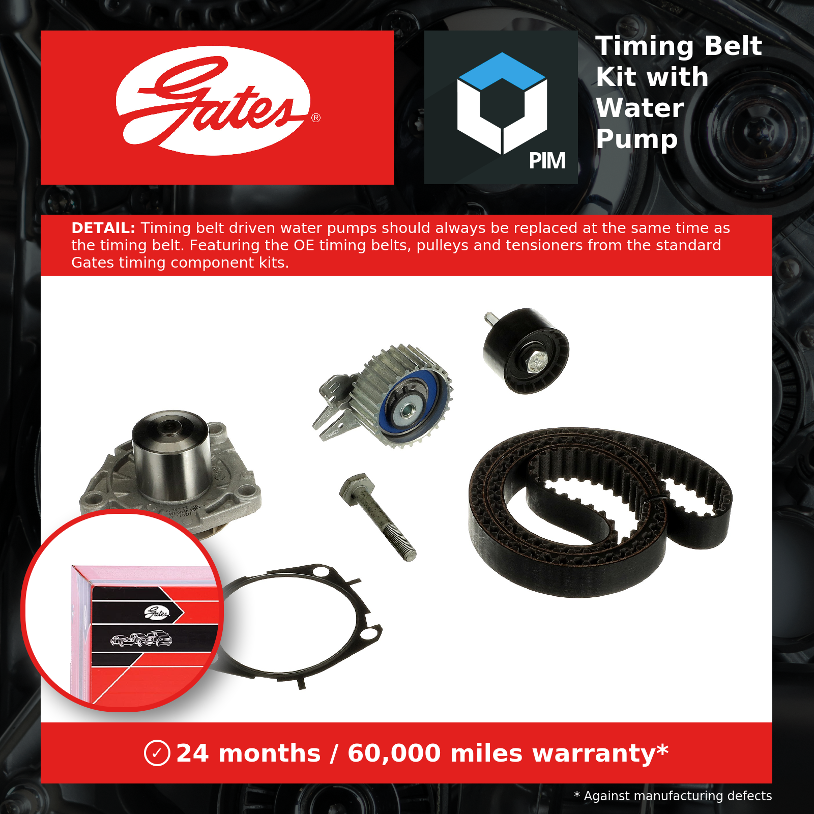 For Vauxhall - Astra H, J 1.9D 2.0D 2004-2020 Timing Belt Kit & Water Pump Gates - Image 2