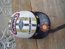 ancien casque de moto cross annee 1965