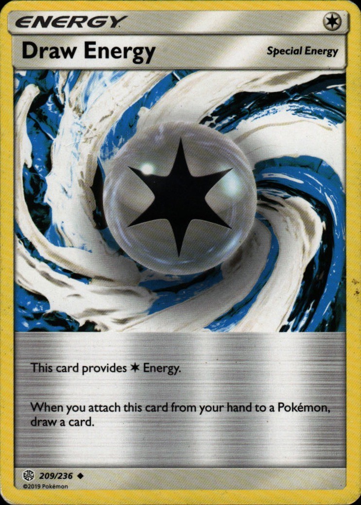 Pokemon TCG Card Draw Energy (Secret) Secret Rare Energy Holofoil SM - Cosmic Ec