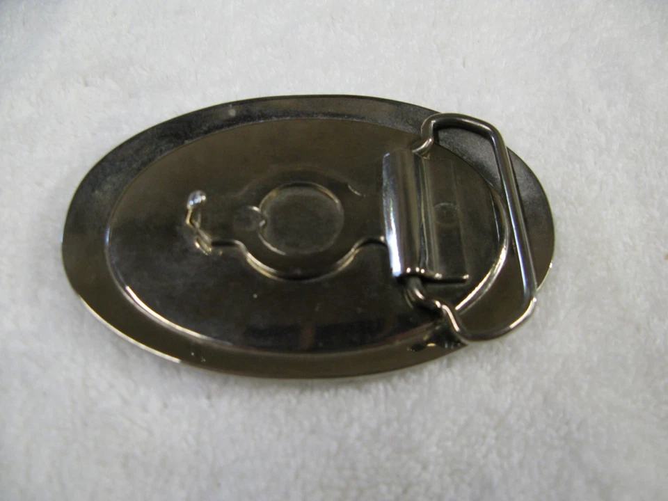 Hebilla de cinturón IBEW acero cromado vintage. Foto 2 de 2