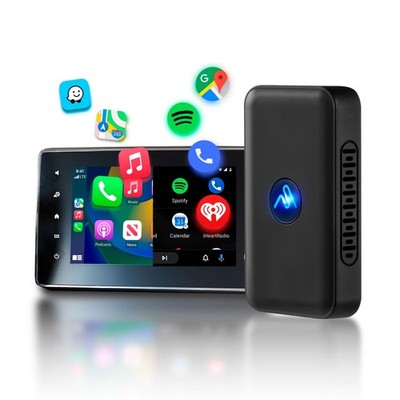 AutoSky Wireless Adapter CarPlay Android Auto Dual USB Plug & Play Modul