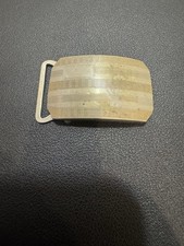 1923 P.S.M. Co. belt buckle features a gold front finish
