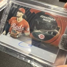 Jonathan India 2022 Topps Clearly Authentic Generation Now Red Auto /75 Reds 
