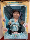 Cabbage Patch Kids Splashin' Kids Girl Doll Red Hair Blue Robe 1987 Coleco 3580