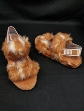 UGG Women's Oh Yeah Spots Slippers Slides Soft Brown Size 7 NEW NO BOX