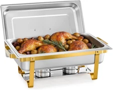 WILPREP Chafing Dish for Buffet, 9 qt Chafer and 1 Pack, 9 Quart-square 