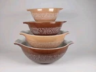Pyrex Cinderella (4) Woodland Nesting Mixing Bowls 441 442 443 444 Complete Set