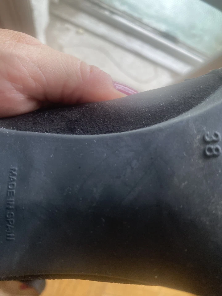 BEVERLY FELDMAN INCREÍBLE SUELA DE GOMA PLATAFORMA BOMBAS ❤️38 Hecho en ESPAÑA 2 Pares Foto 4 de 4