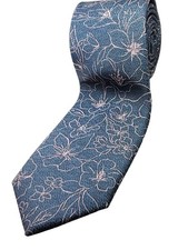 GOODFELLOW Men's Skinny Tie Blue Black Pink Floral Necktie NEW