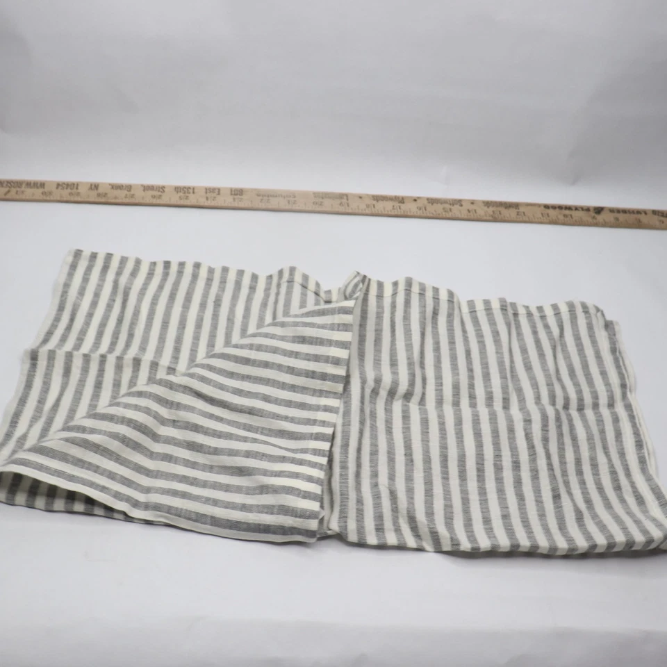 West Elm Cotton Linen Blended Dinner Cloth Napkin Plain Striped 20" X 20" - Image 4 of 4