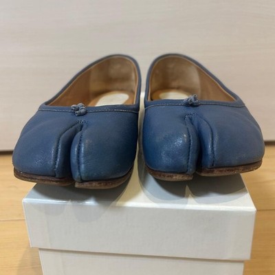Maison Margiela Tabi Ballerina Shoes Blue EU37 Leather w/ Box