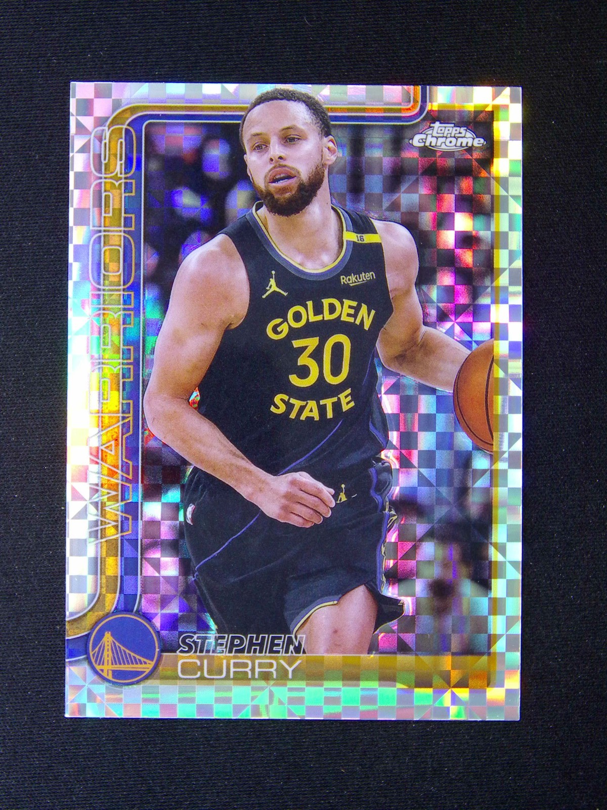 2025-26 Topps Chrome Stephen Curry #201 X-Fractor