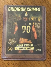 Gridiron Crimes Zimzee Custom Art Card  T.J. Watt SP /10