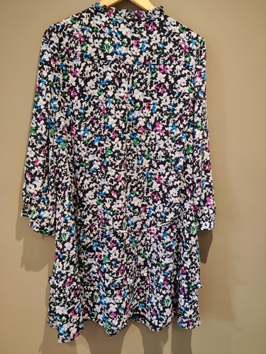 Hobbs Selina Women's Long Sleeve Chiffon Floral Dress Navy Multi UK 16 RRP £119 - Picture 5 of 5