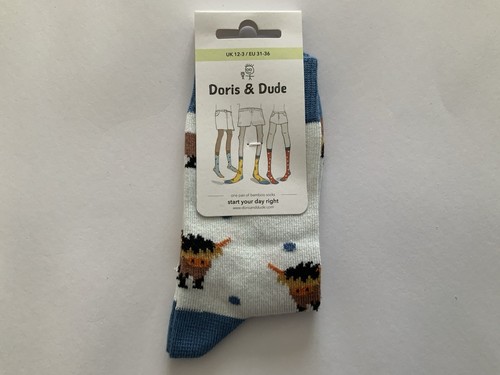 SALE! 5 Pairs Kids Fun Socks £10. Organic Cotton/Bamboo Size 12-3 Doris And Dude - Picture 2 of 11