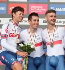 Mens Pro Kalas Great Britain Aero Speedsuit Cycling Skinsuit Large Size 5 White