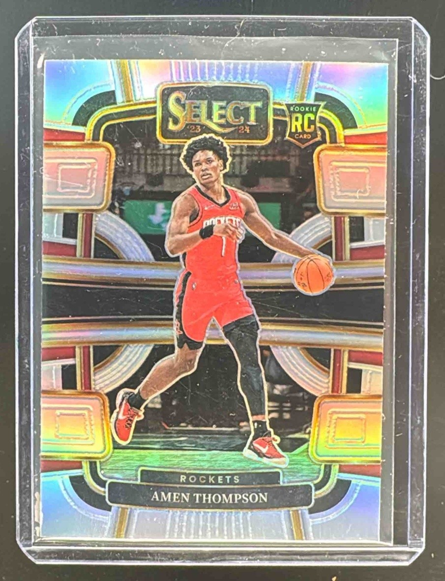 Amen Thompson 2023 Panini Select #96 Silver Prizm Rookie RC Concourse