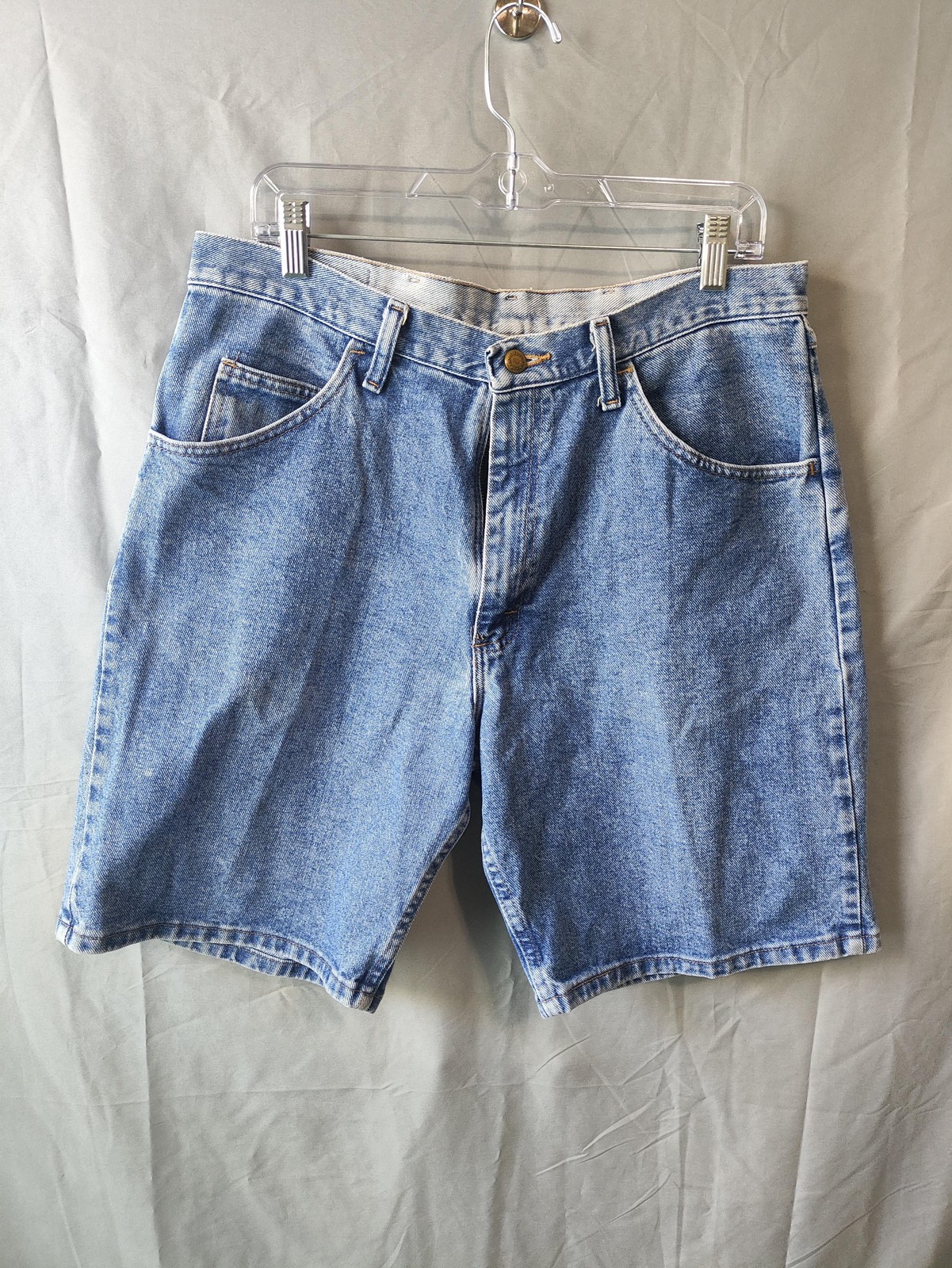 Wrangler Shorts Mens 34 Blue Relaxed Fit Denim Jean Casual 606W1DH Vintage Style