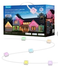 Govee 150ft Permanent Outdoor Lights Elite, White Smart Festive RGBIC Lighting