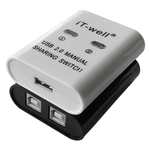 USB Drucker Freigabe GeräT, 2 im 1 Out Drucker Freigabe GeräT, 2 Port Manu9775 - Photo 2/7