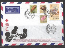 Kenya 1974 Nairobi (15 Feb), 5 seashell stamps to DDR