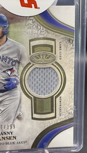 Danny Jansen 2021 Topps Tier One Game Worn Relic /399 Toronto Blue Jays - Picture 3 of 3