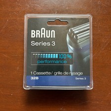 Braun Series 3 Cassette Foil & Cutter Pack Replacement Head 32B Black New Sealed
