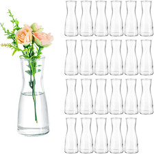 Glass Bud Vases for Centerpieces - Clear Small Flower Vase Set of 24, Modern Min