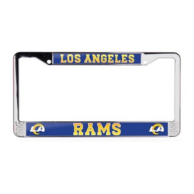 Los Angeles Rams NFL 3D Polyurethane Domed Chrome License Plate Frame Car-SUV