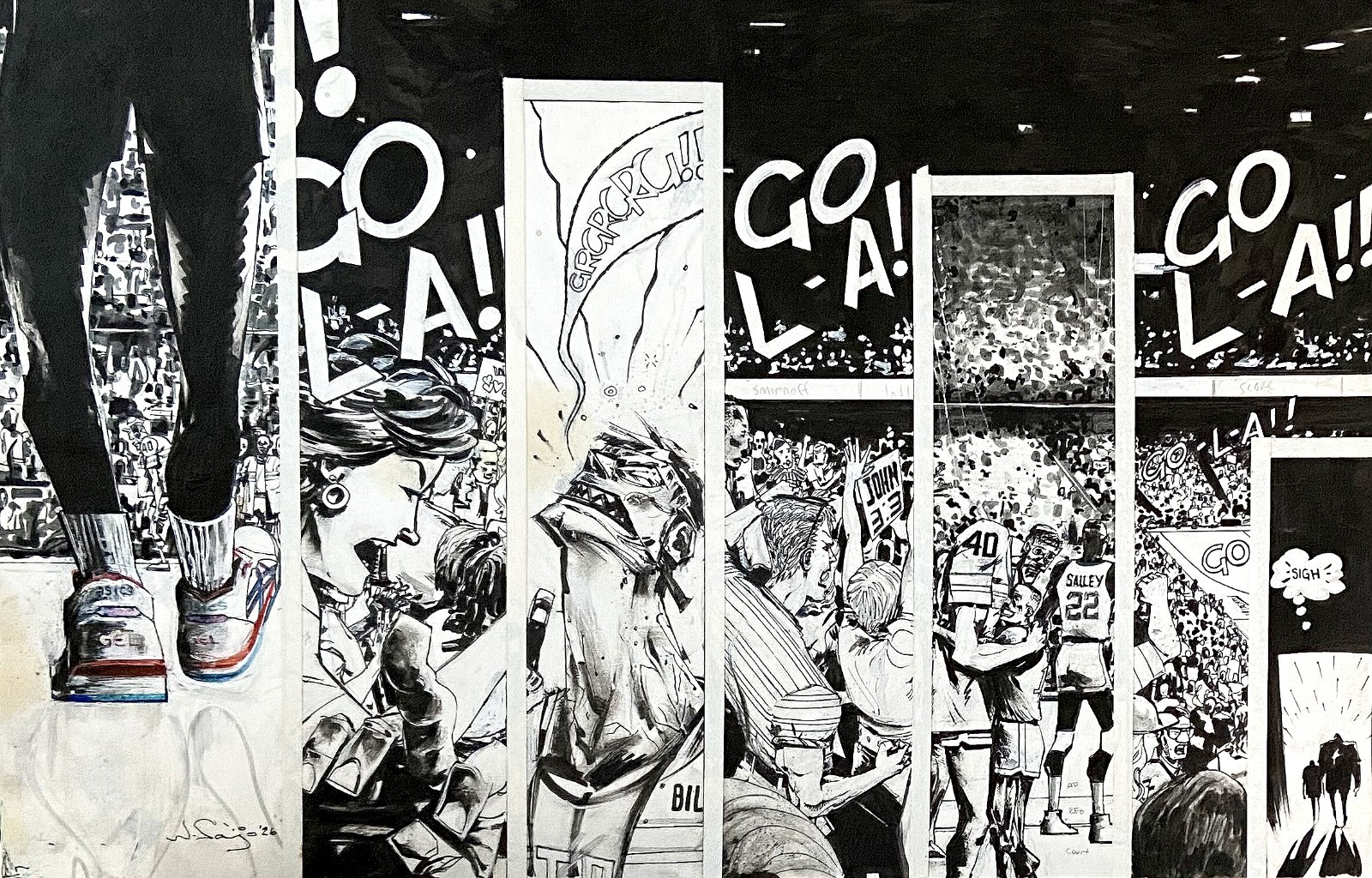 ⭐MICHAEL JORDAN: B.O.P. Biography  Pages 22-23 • Original Graphic Novel Art