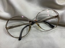 Vintage Christian Dior 2302 Eyeglasses Frames Gold Oversized Germany 56-17