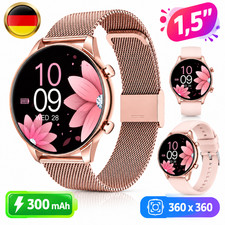 Smartwatch Damen mit Telefonfunktion für Android iOS,Sportuhr Schrittzähler …