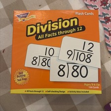 Trend Enterprises Division Flash Cards, All Facts Through 12, T-53204