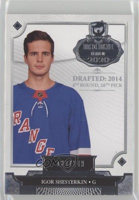 2019-20 Upper Deck The Cup Rookie Class of 2020 120/249 Igor Shesterkin RC 05pr