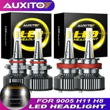 4x 9005/HB3 H11/H9 LED Headlight Bulbs Conversion Kit High Low Beam Bright White