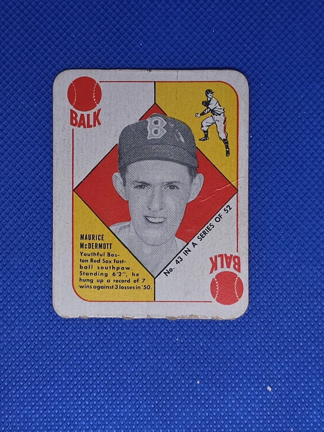 1951 Topps Red Backs Set-Break # 43 Maurice McDermott FAIR