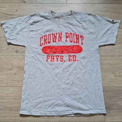 Champion Authentic T-Shirt Crown Point Phys Ed Grau M College Lucy E.