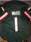 Cam Ward Signed custom Jersey Miami Hurricanes Football Auto JSA XL
