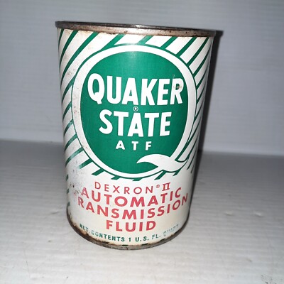 Vintage Quaker State Dexron II Automatic Transmission Fluid 1 Quart Can Unopened