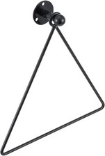 Bath Kitchen Wall Mounted Modern Triangle Metal Hand Towel Bar Holder Rack,Black