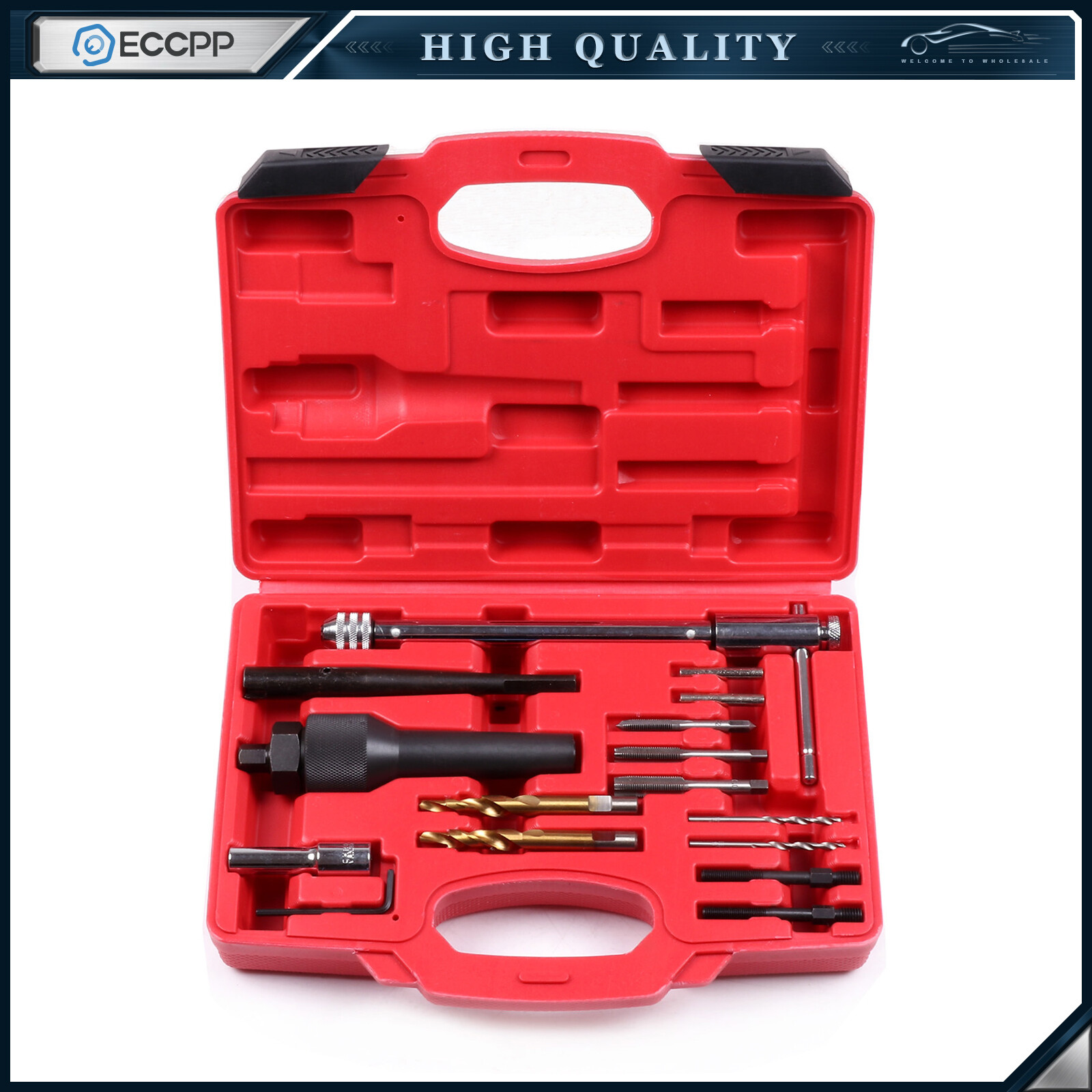 Damaged Glow Plug Removal Remover Tool Kit 16PC Set 8mm 10mm Glow Plugs ...